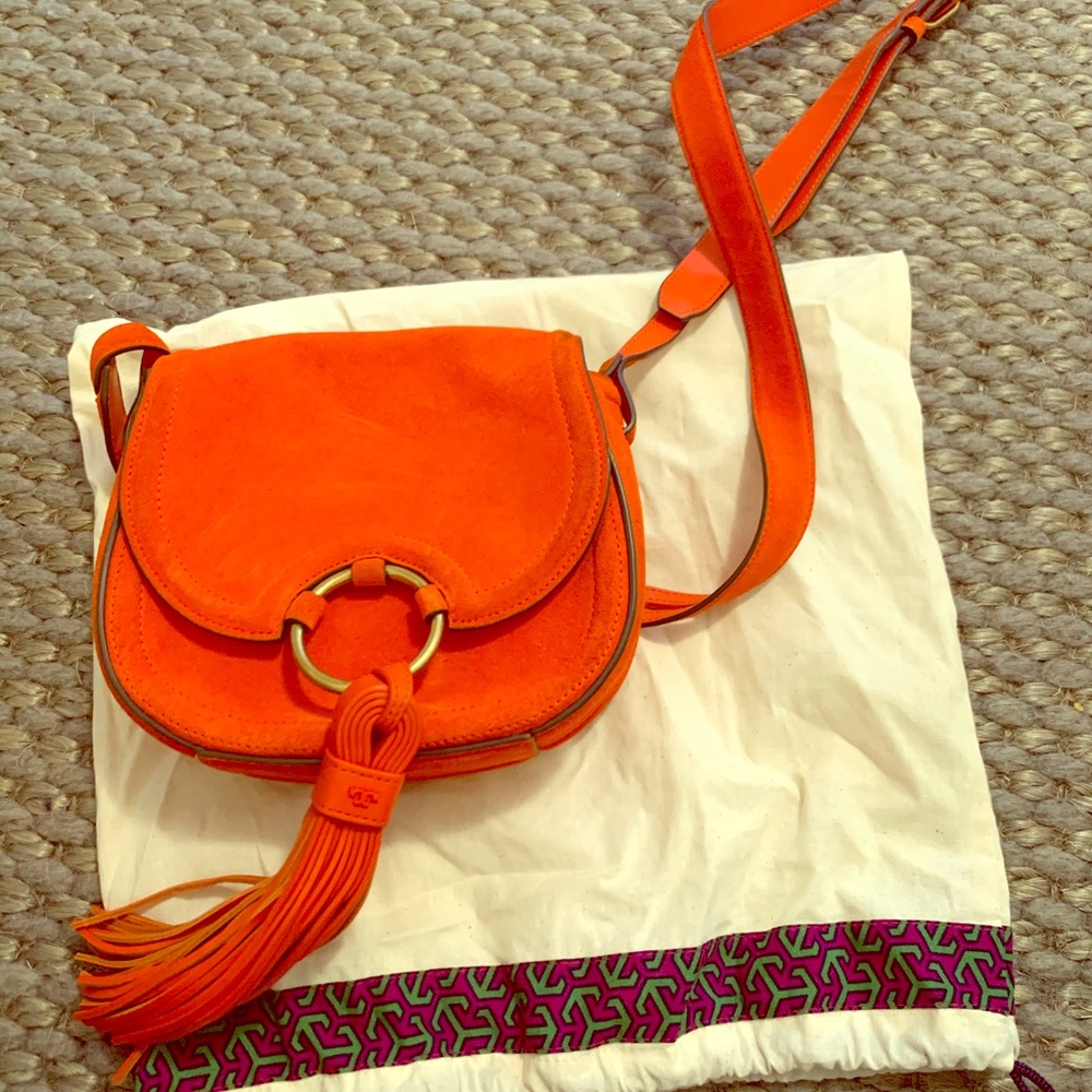 Tory Burch crossbody bag. Orange, great condition!